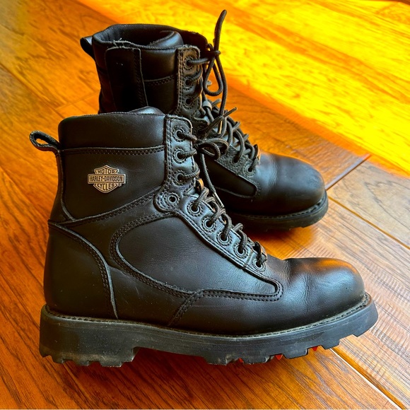 Harley-Davidson Other - Harley Davidson Men’s Black Leather Motorcycle Boots Size 9